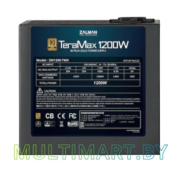 Блок питания Zalman TeraMax 1200W ZM1200-TMX картинка 2